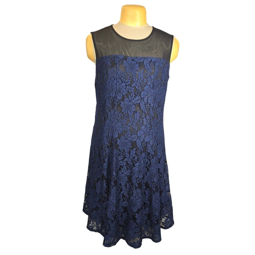 Lane Bryant‎ Womens 14/16 Knee Length Dress Floral Lace Overlay Cocktail Party